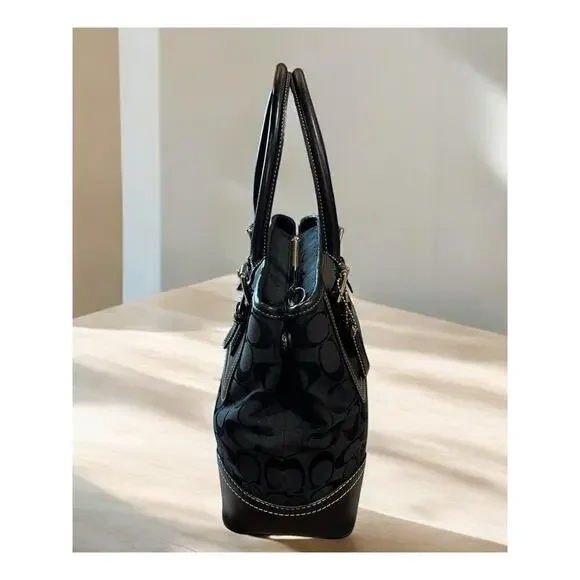 Y2K Coach F11220 Hamptons Signature Satchel Bag